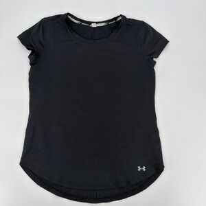 Under Armour Running Shirt Athletic Women Size Medium Black Performance Tee